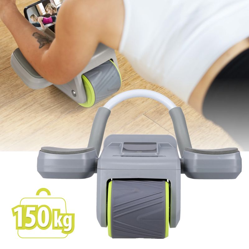 Automatic abdominal muscle exercise wheel with display HMS KA08 grey 14