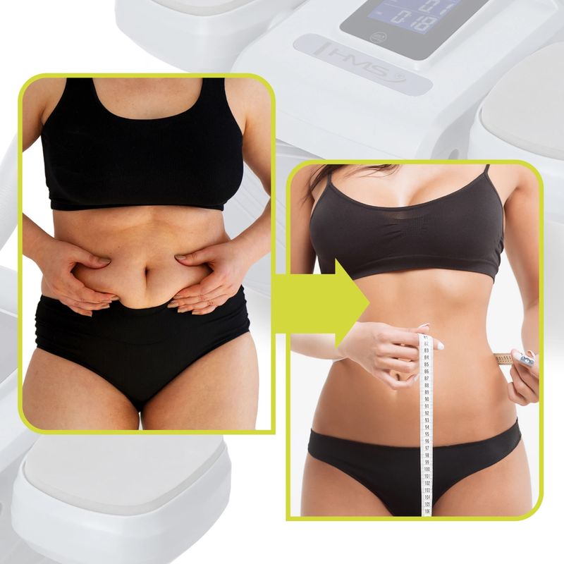 Automatic abdominal muscle exercise wheel with display HMS KA08 grey 17