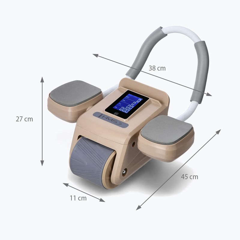 Automatic abdominal muscle exercise wheel with display HMS KA08 brown 6