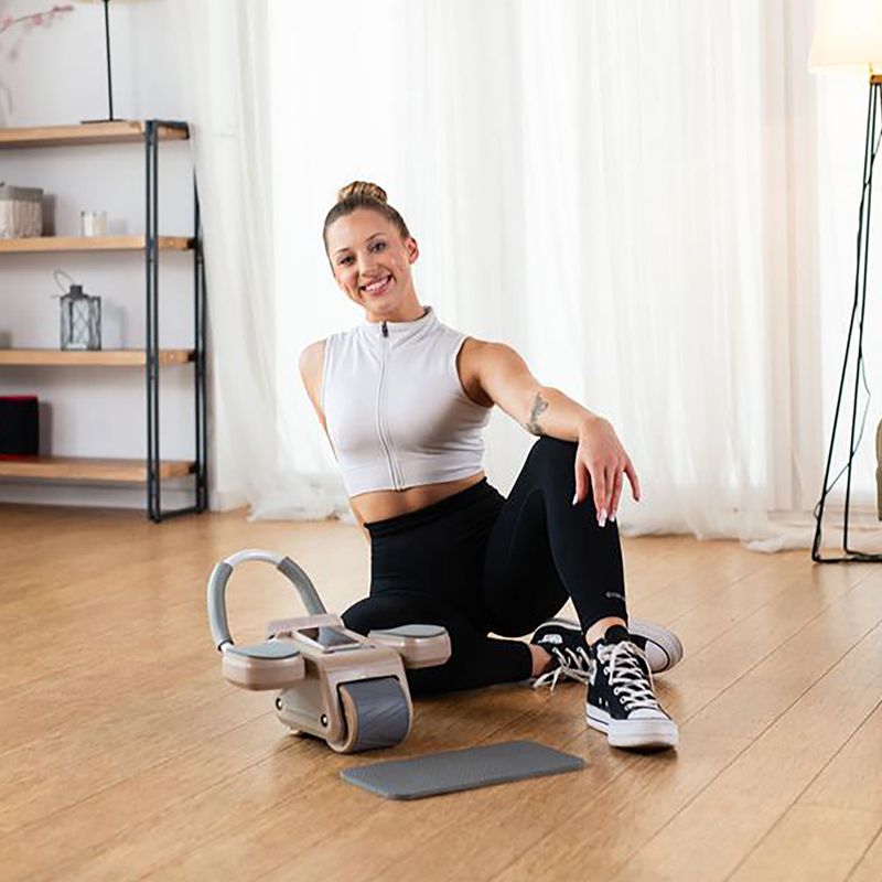 Automatic abdominal muscle exercise wheel with display HMS KA08 brown 7