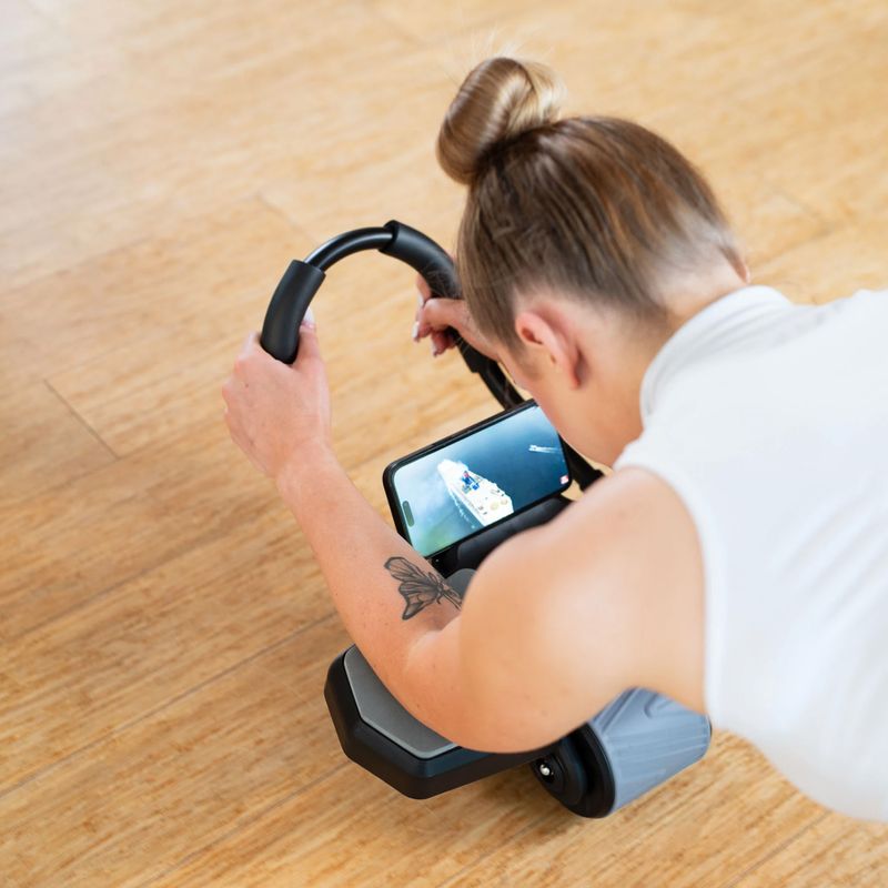 Automatic abdominal muscle exercise wheel with support HMS KA10 black 14