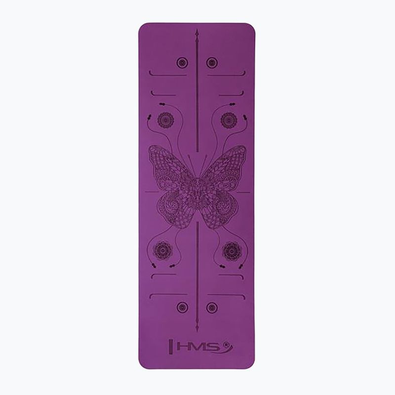 Yoga mat HMS YM10 8 mm violet