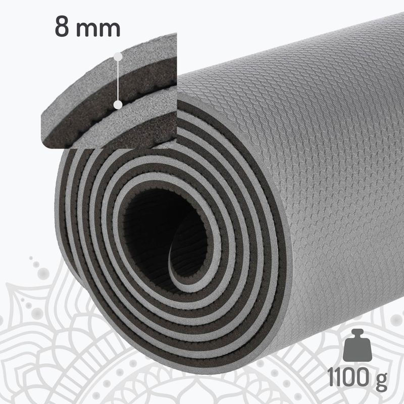 Yoga mat HMS YM10 gray 3