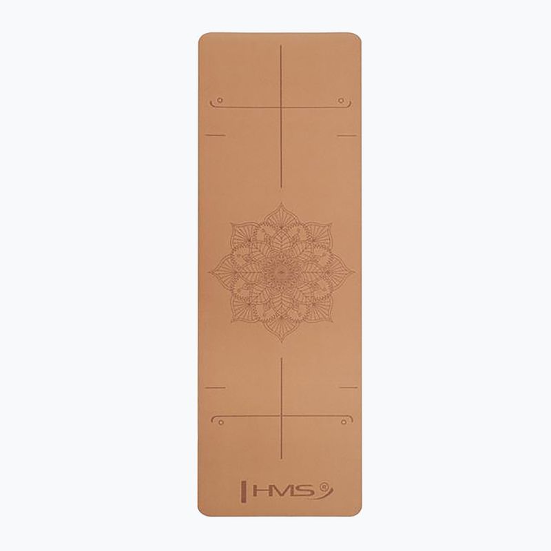 Yoga mat HMS YM11 6 mm cork