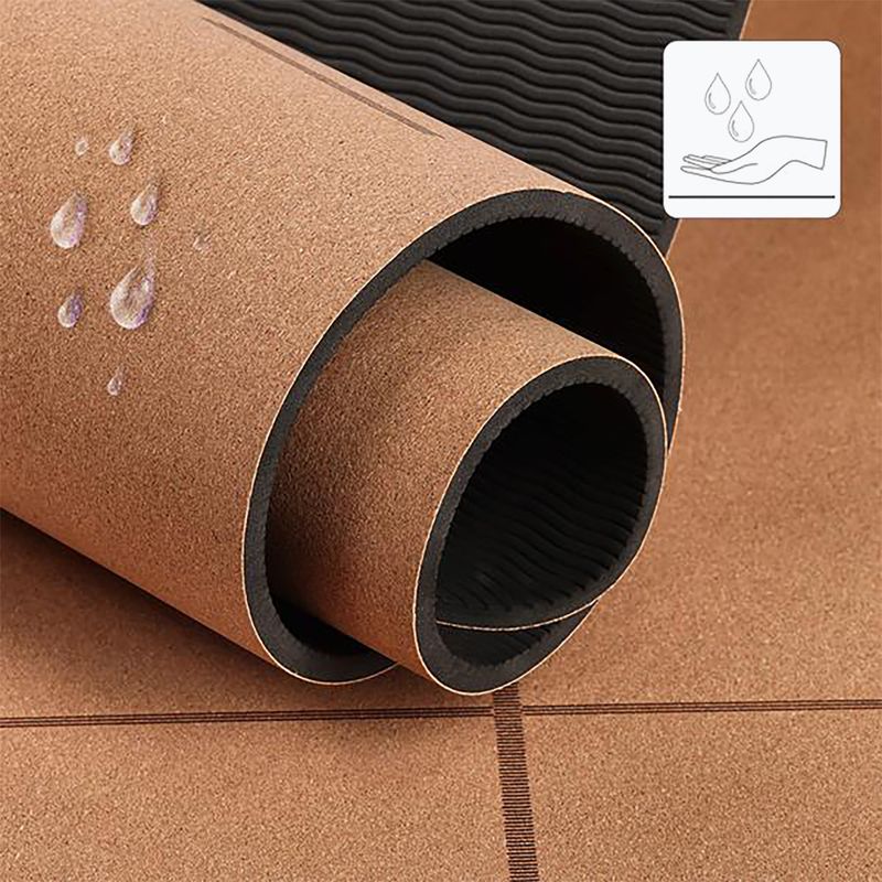 Yoga mat HMS YM11 6 mm cork 5