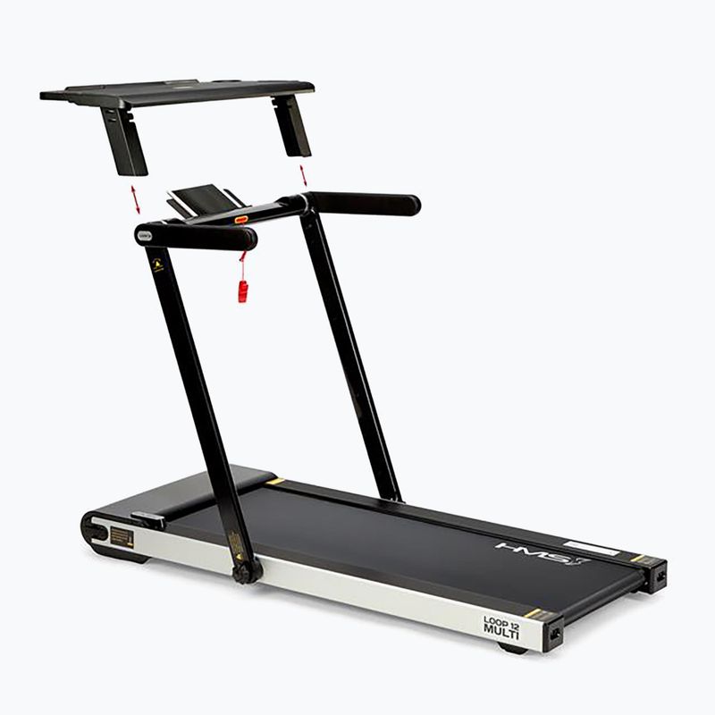 HMS LOOP12 Multi black electric treadmill with desk 2