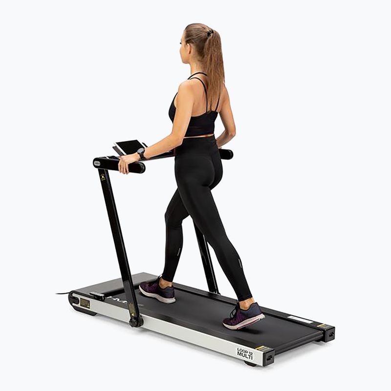 HMS LOOP12 Multi black electric treadmill with desk 10