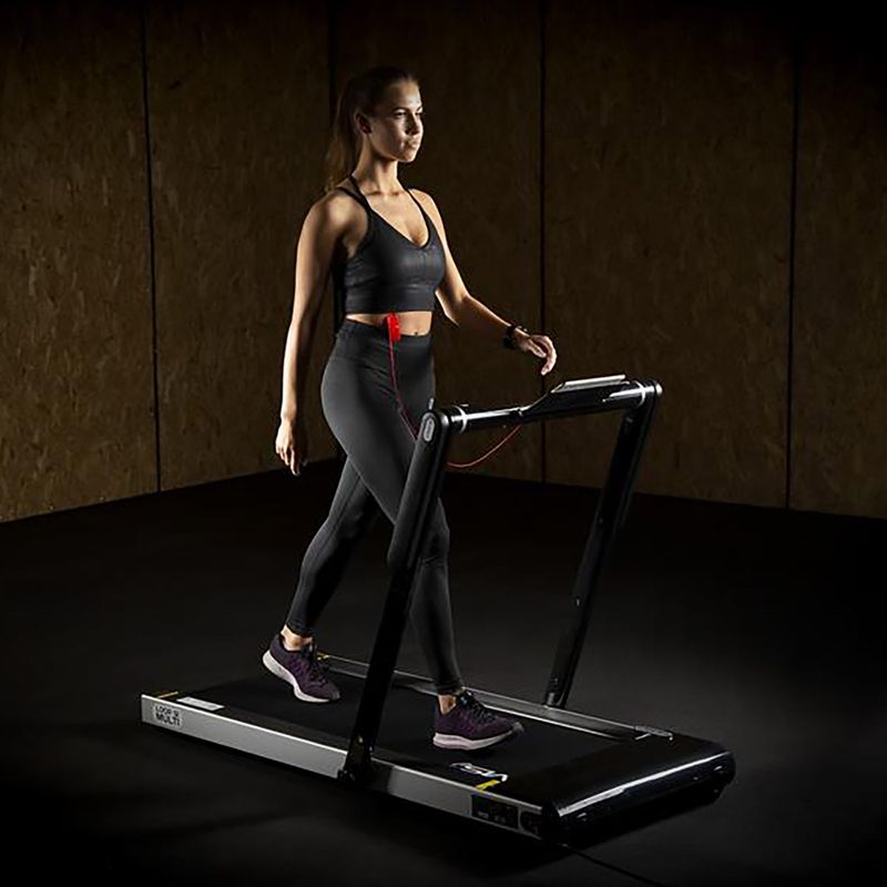 HMS LOOP12 Multi black electric treadmill with desk 13