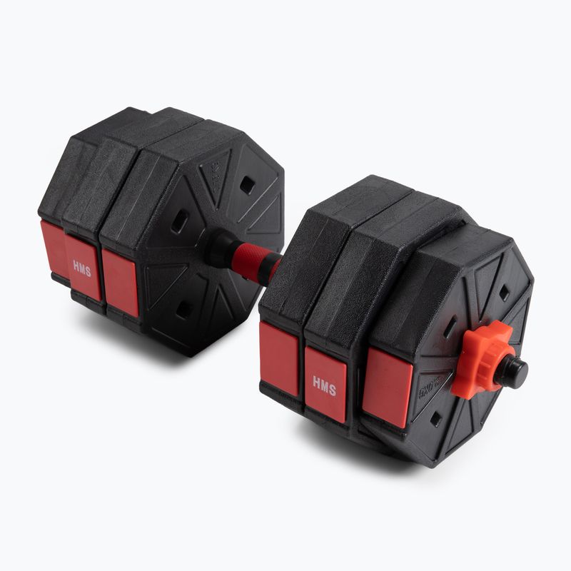 HMS barbell set with interchangeable weights Sgc20 black-red 17-57-030 4