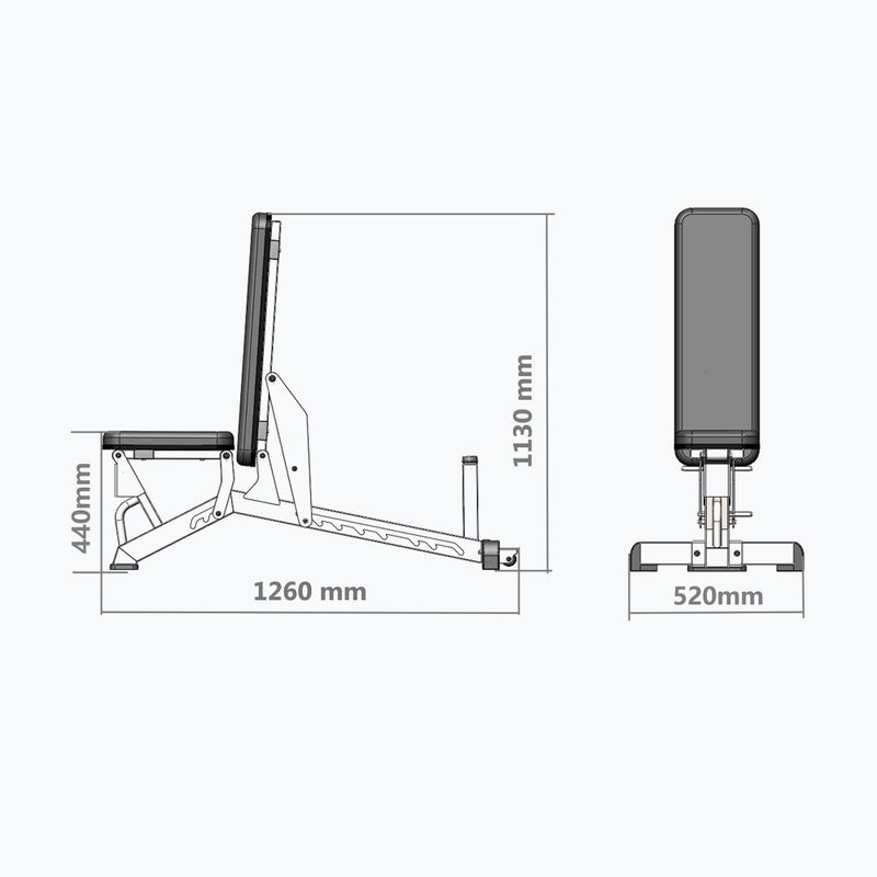 Adjustable training bench HMS L1237 Semi Commercial 5