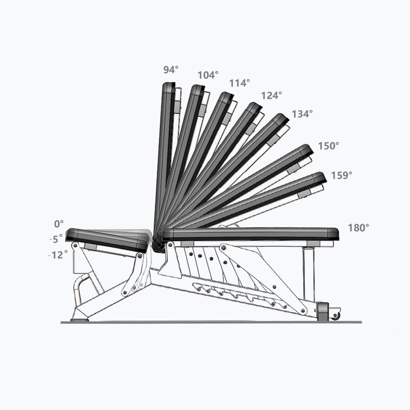 Adjustable training bench HMS L1237 Semi Commercial 6