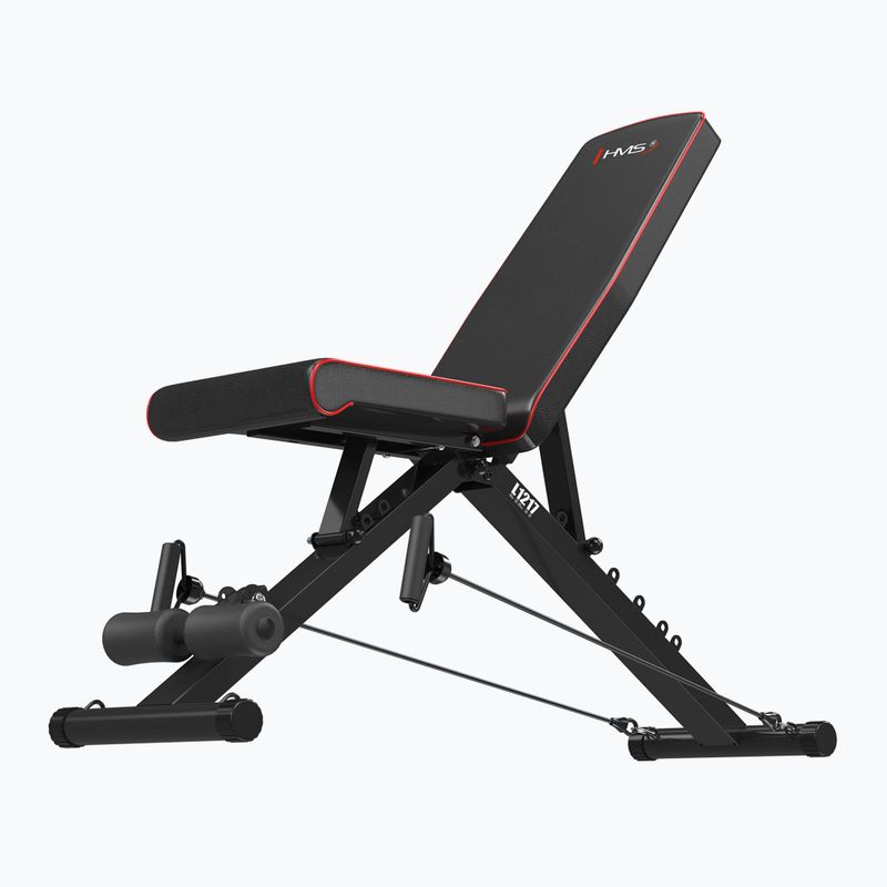 Workout bench with resistance cables HMS L1217 black 3