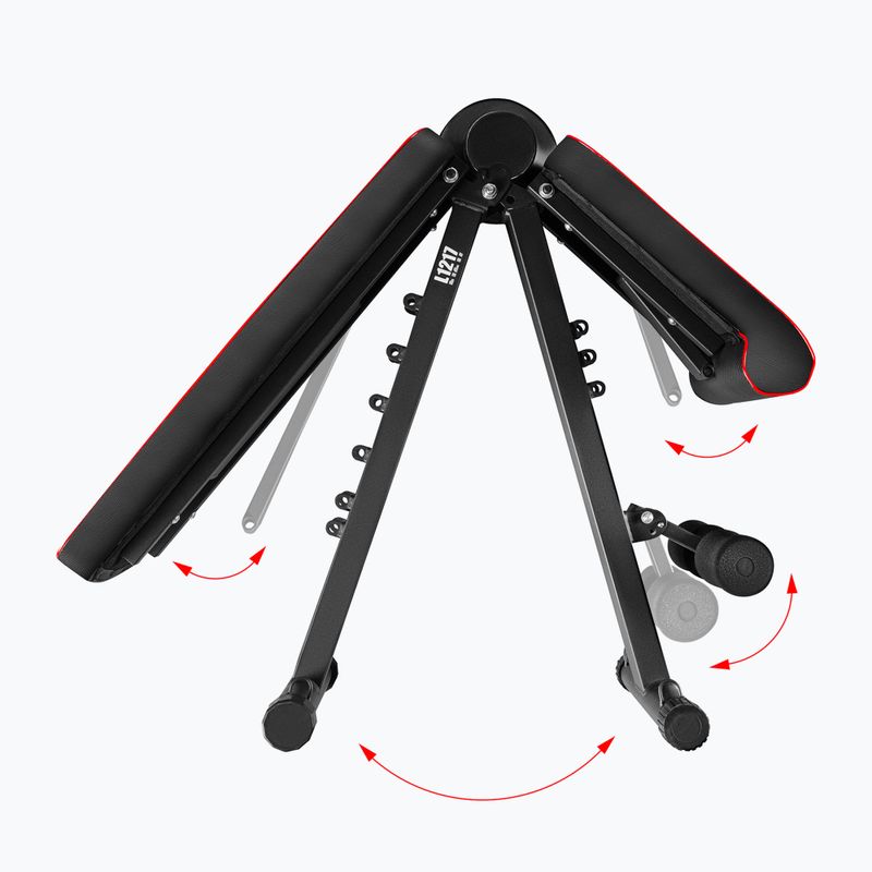 Workout bench with resistance cables HMS L1217 black 8