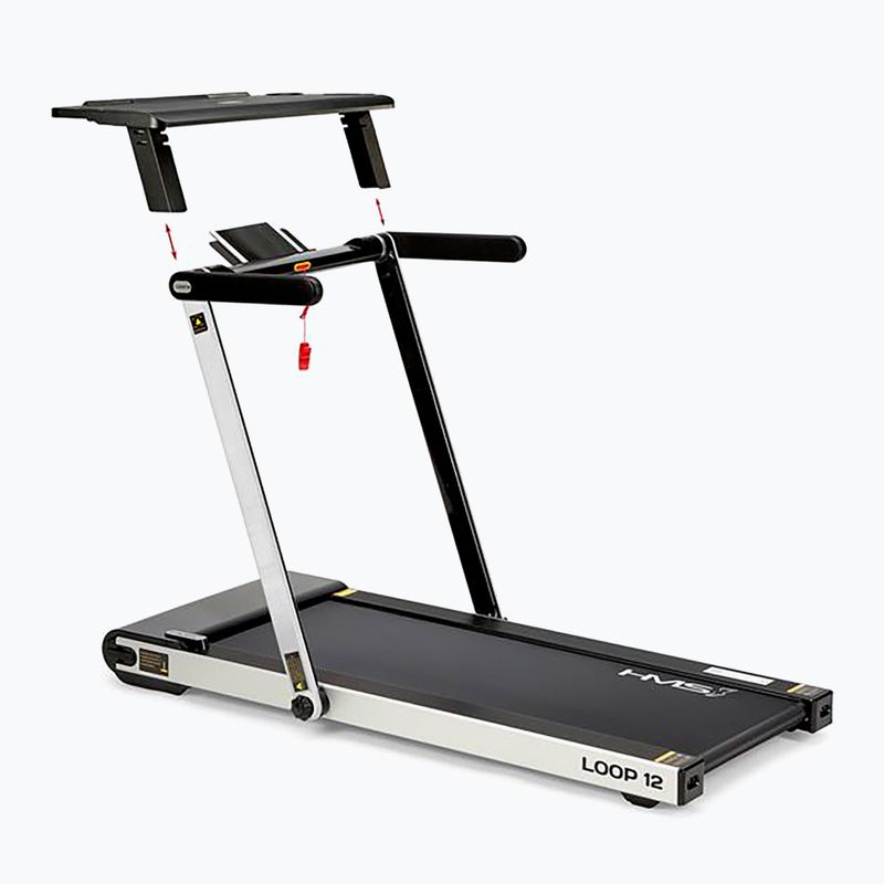 HMS LOOP12 Multi grey electric treadmill with desk 3