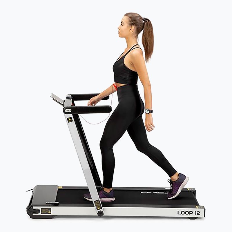 HMS LOOP12 Multi grey electric treadmill with desk 10