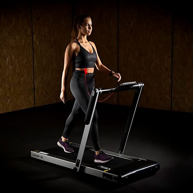 HMS LOOP12 Multi grey electric treadmill with desk 14