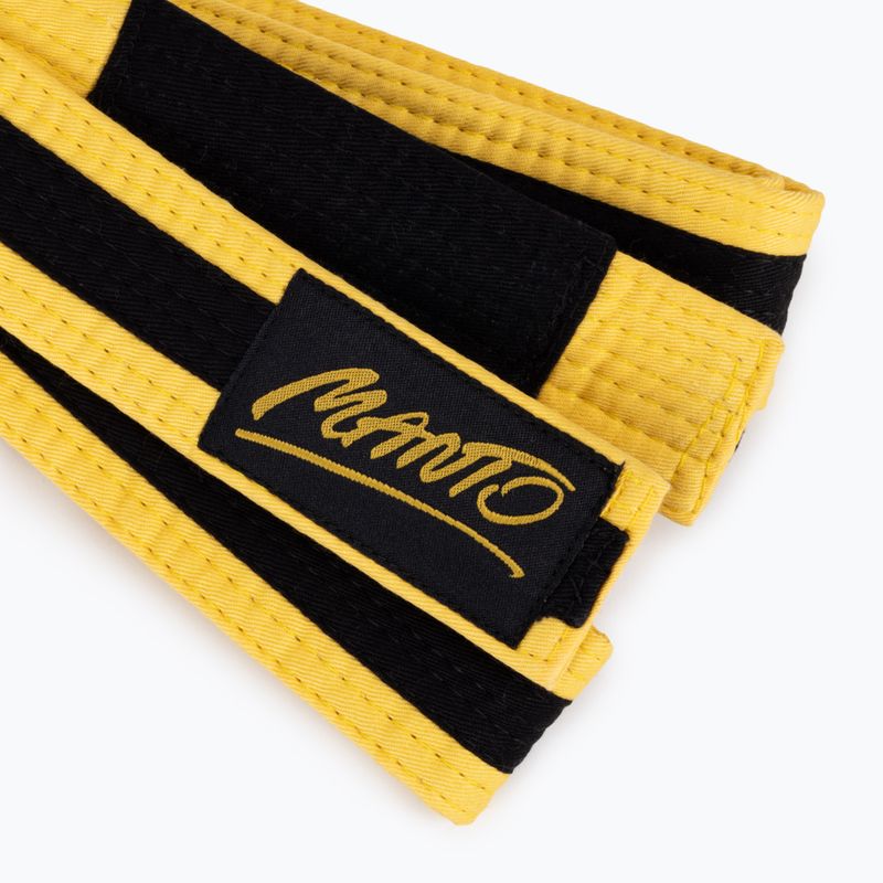 Children's Brazilian jiu-jitsu belt MANTO Tag yellow with black bar MNA867 2