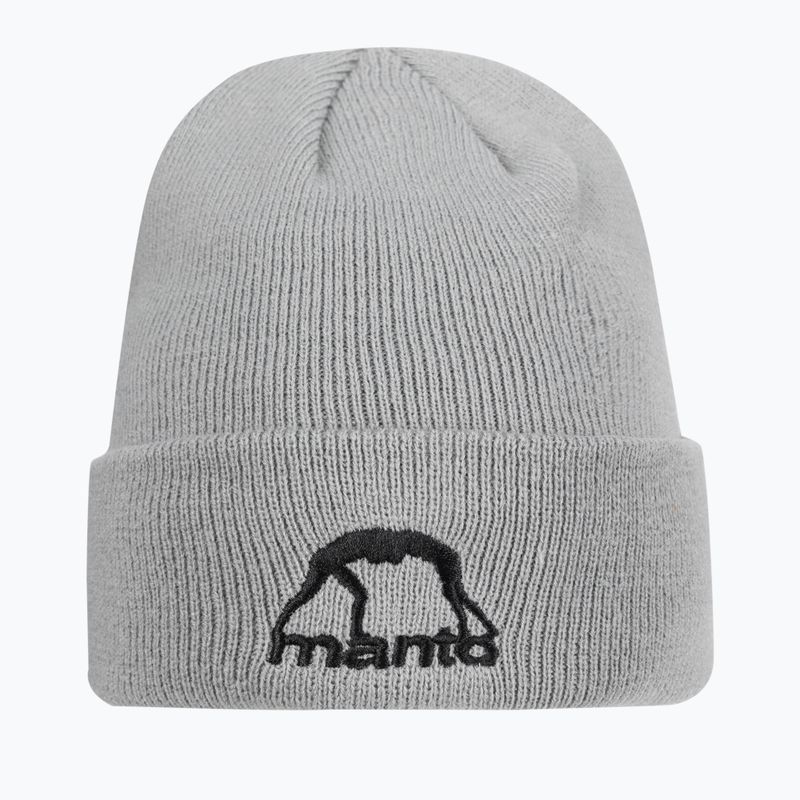 MANTO Logo 21 grey winter cap MNC467_MEL_9UN 2