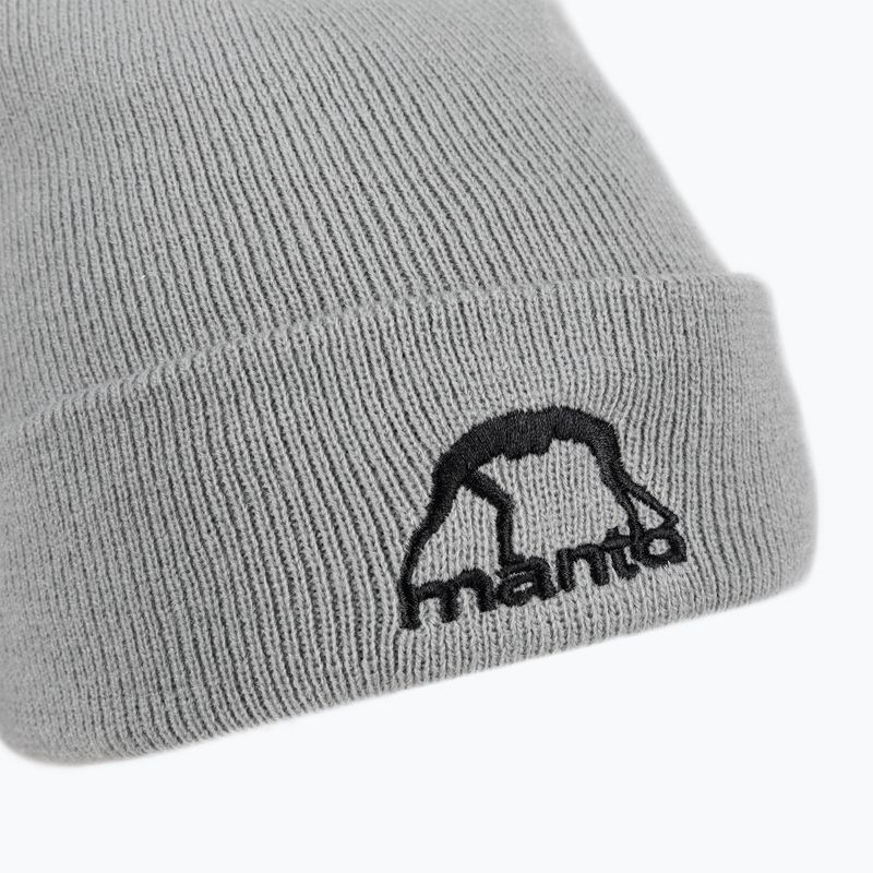 MANTO Logo 21 grey winter cap MNC467_MEL_9UN 3