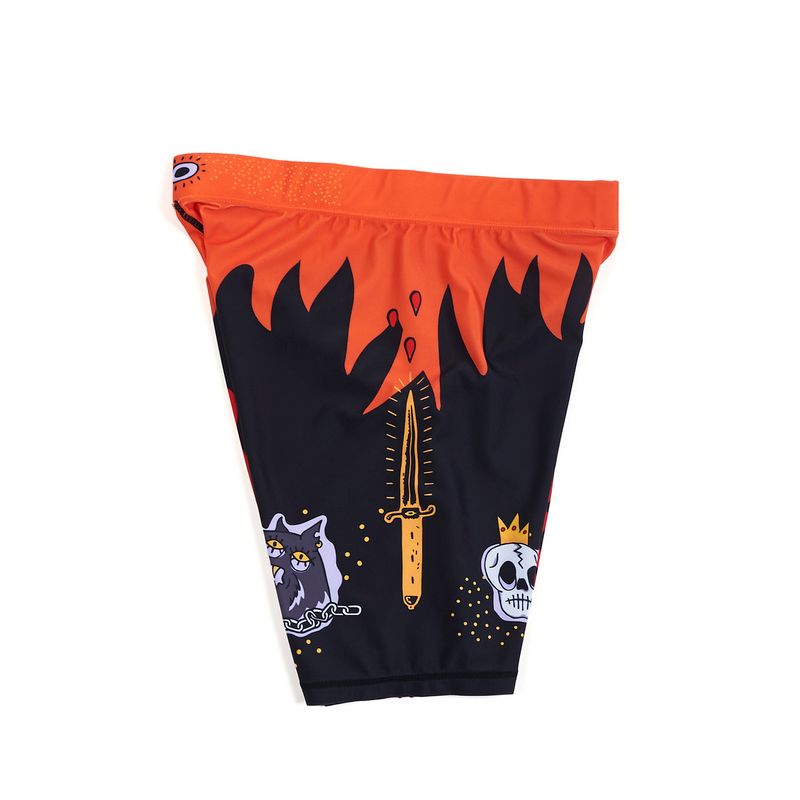 MANTO Diablo men's training shorts black-orange MNS545_BLK 6