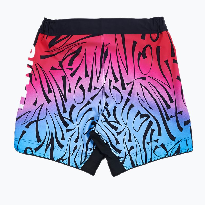 MANTO men's training shorts Multi Gradient red-blue MNS003 2