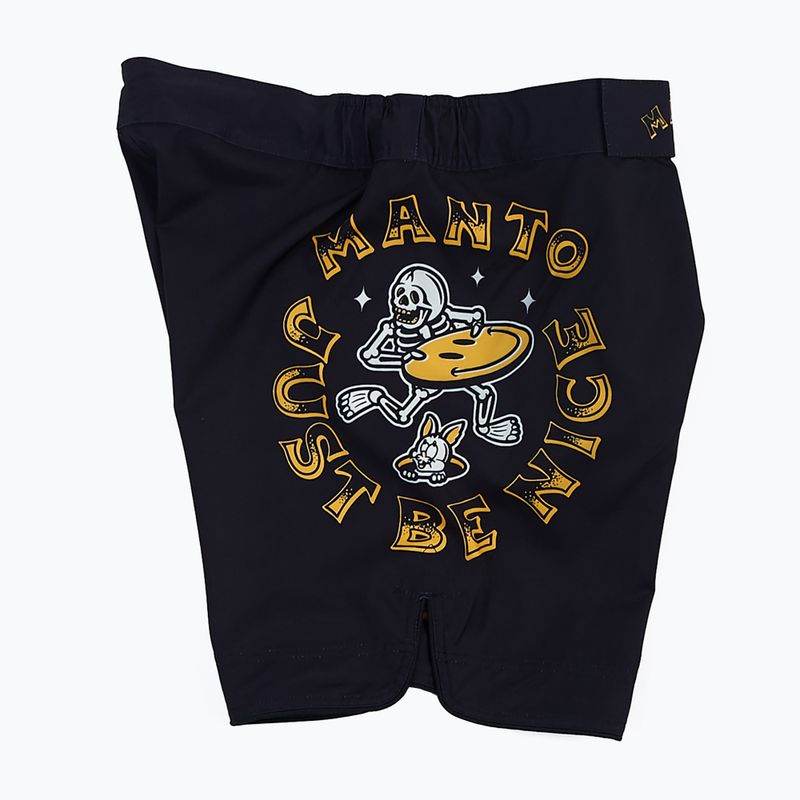 MANTO Just Be Nice men's training shorts black MNS004_BLK/YEL_2S 2