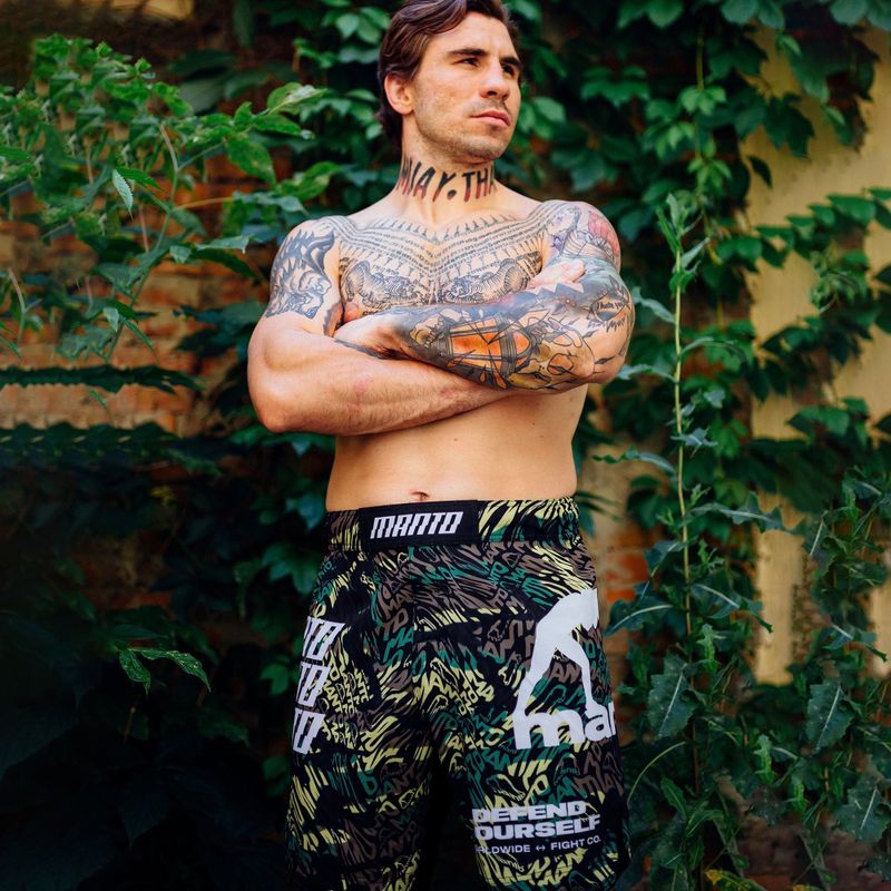 MANTO Distort moro men's training shorts MNS518 7