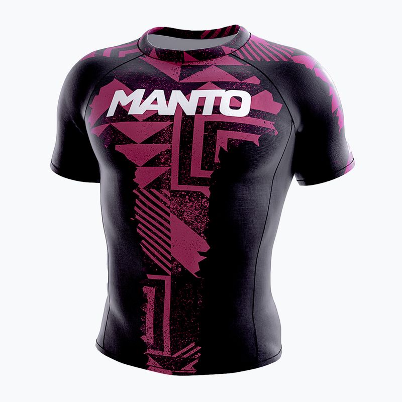 MANTO Men's Rashguard Fragments Rashguard black/red MNR867