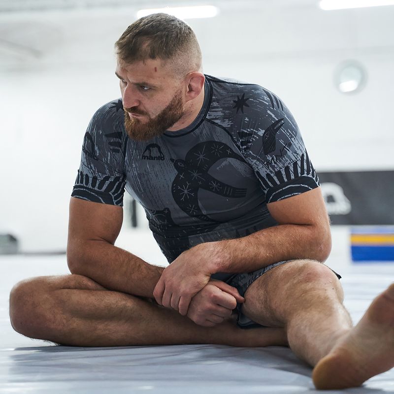 Manto Livings SS men's rashguard grey MNR872 7