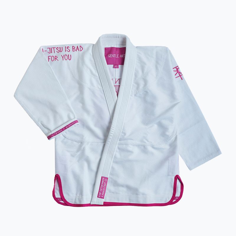 GI for Brazilian jiu-jitsu men's MANTO Balaclava white MNG982_WHT/PIN