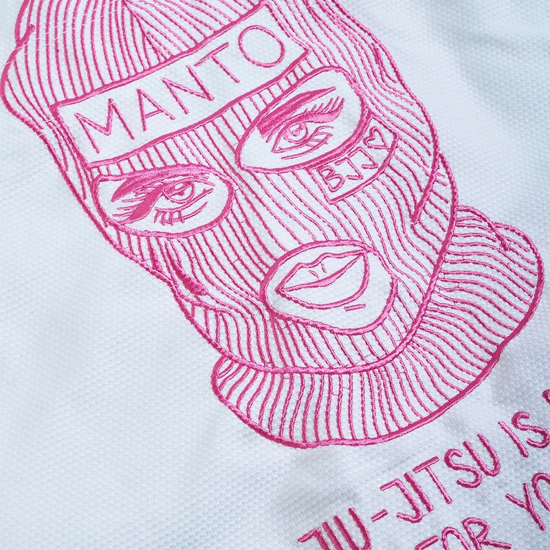 GI for Brazilian jiu-jitsu men's MANTO Balaclava white MNG982_WHT/PIN 6