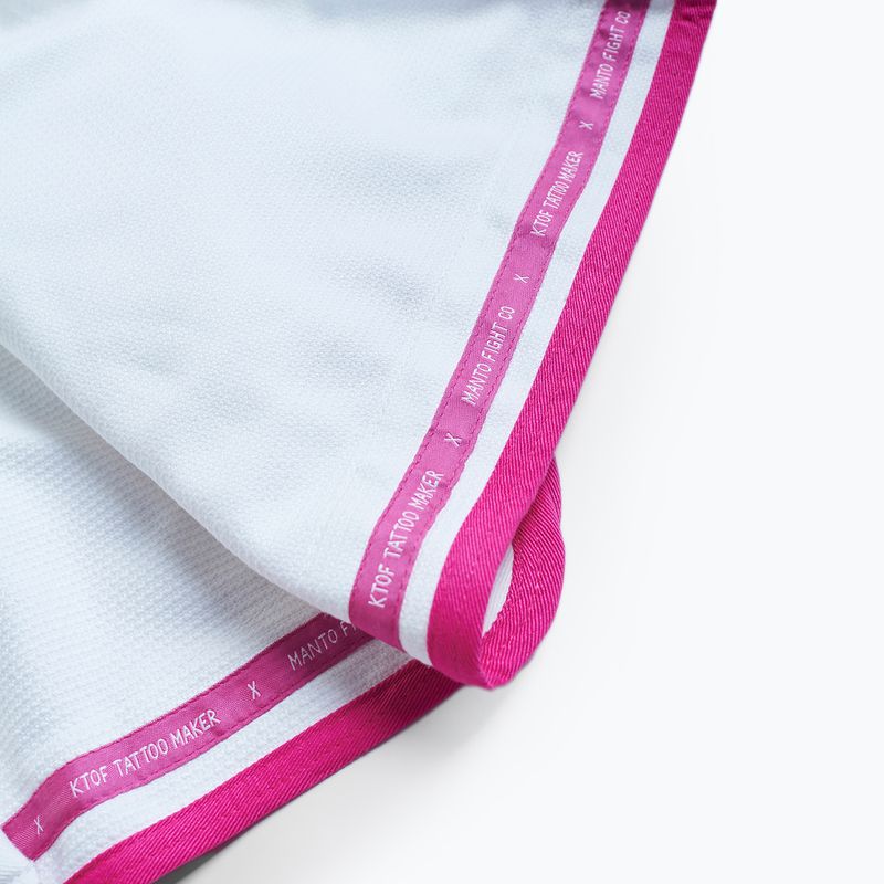 GI for Brazilian jiu-jitsu men's MANTO Balaclava white MNG982_WHT/PIN 9