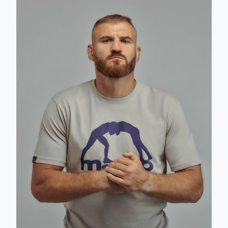 Men's T-shirt MANTO Vibe 25 light grey/dark purple 4