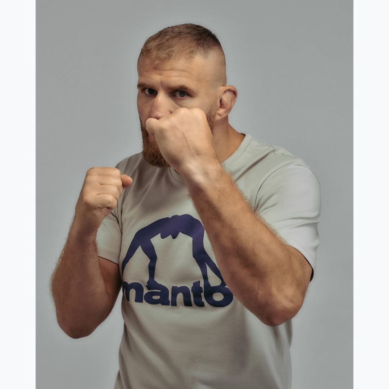 Men's T-shirt MANTO Vibe 25 light grey/dark purple 5