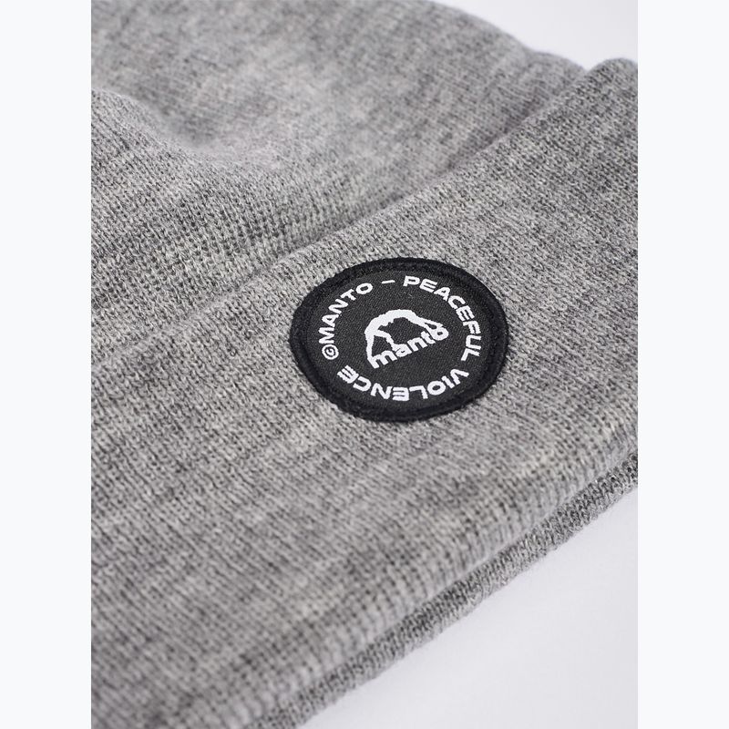 MANTO Circle winter beanie grey 2