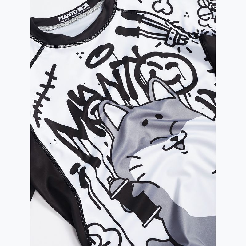 MANTO Debza men's rashguard white/black 3