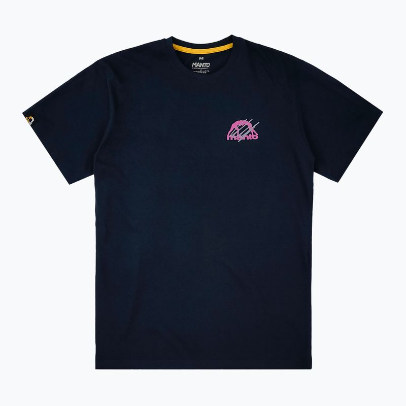 MANTO Vertical T-shirt navy blue