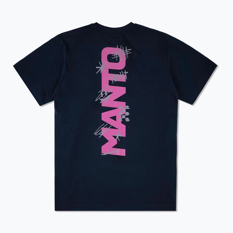 MANTO Vertical T-shirt navy blue 2