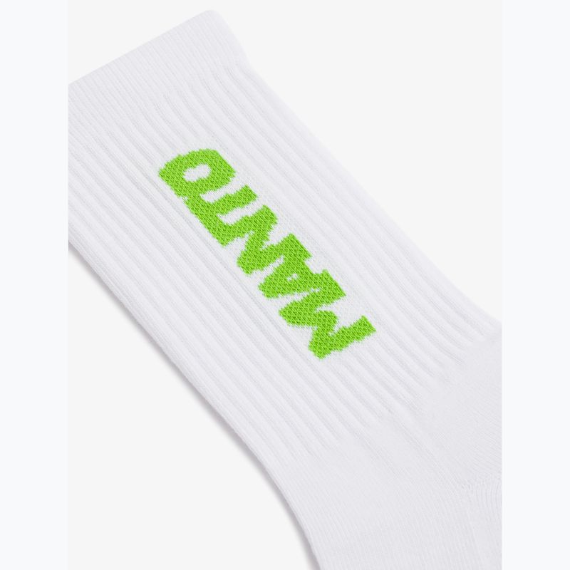 Socks MANTO Logotype white/green 2