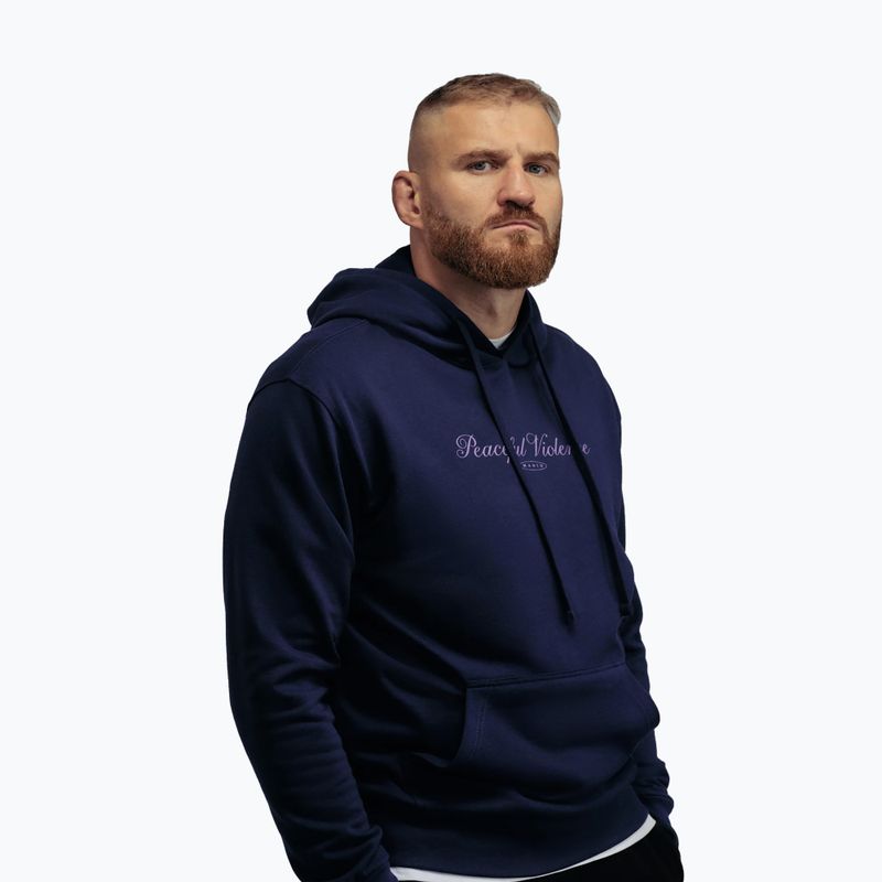 Men's sweatshirt MANTO Peaceful Violence Hoody navy 3