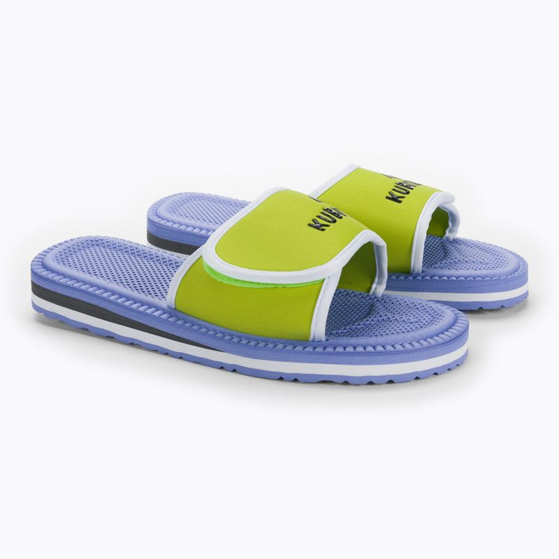 Kubota flip-flops Velcro blue/lime KKRZ67 5