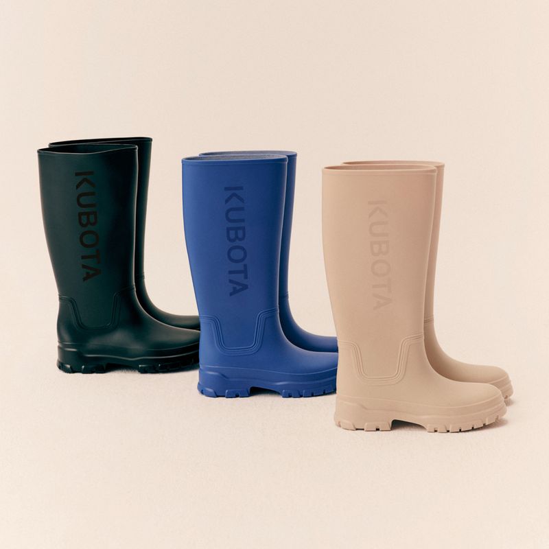 Kubota KUBBKA beige women's wellingtons 13