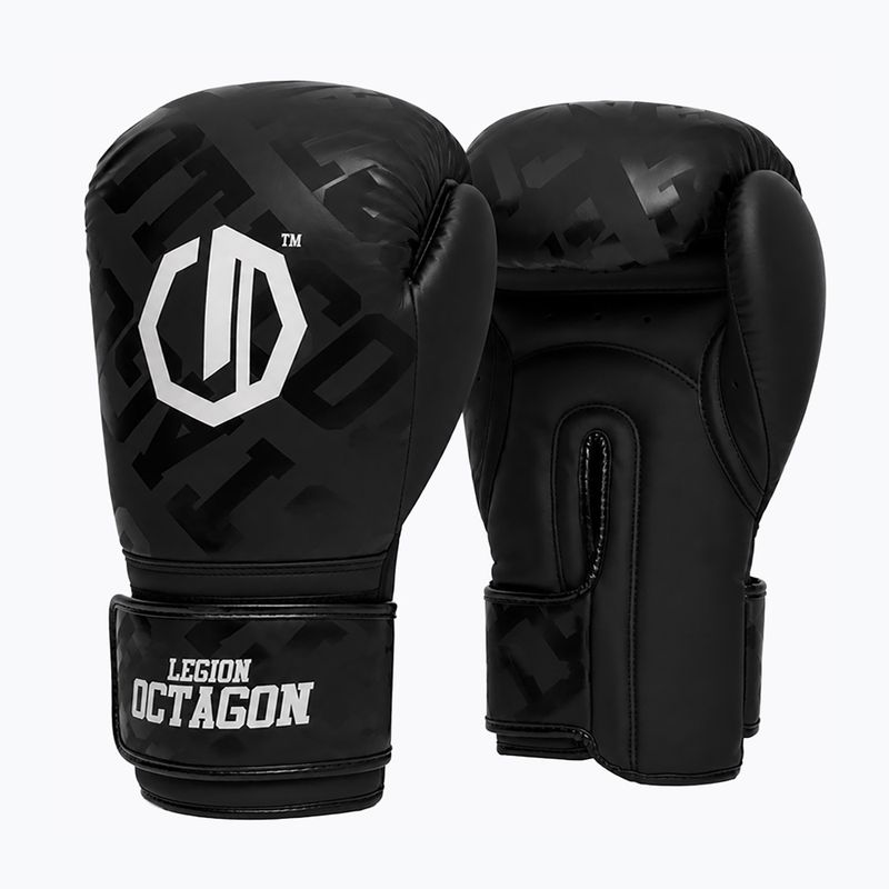 Boxing gloves Octagon Legion Eclipse black/silver 2