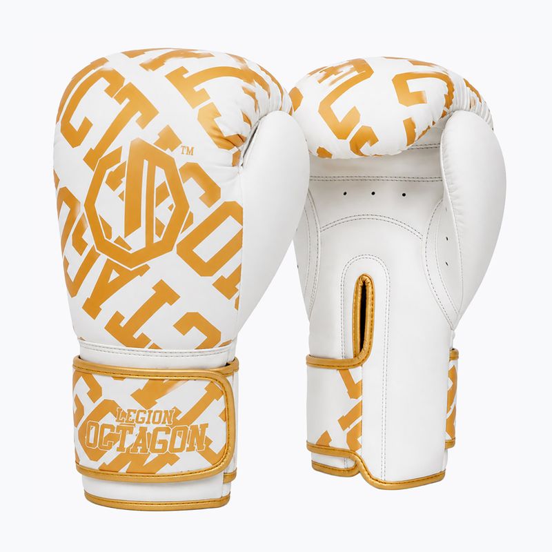 Boxing gloves Octagon Legion Eclipse white/gold 2