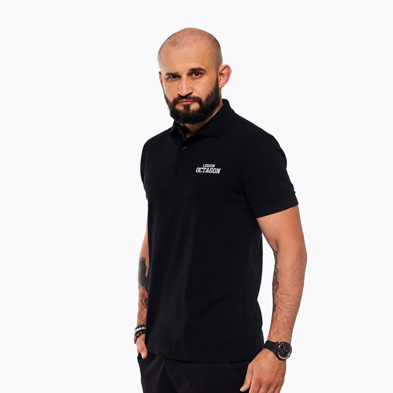 Men's polo shirt Octagon Legion HFT Polo black/white 3
