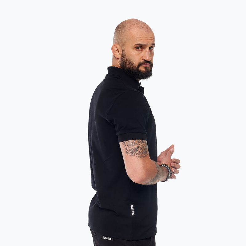 Men's polo shirt Octagon Legion HFT Polo black/white 4