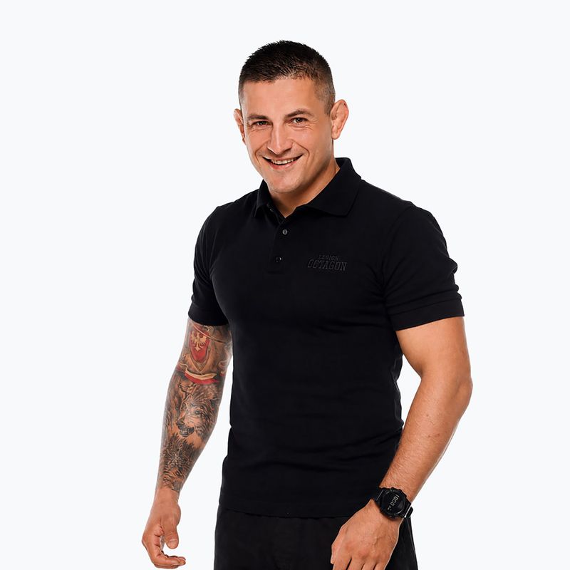 Men's polo shirt Octagon Legion HFT Polo black 3