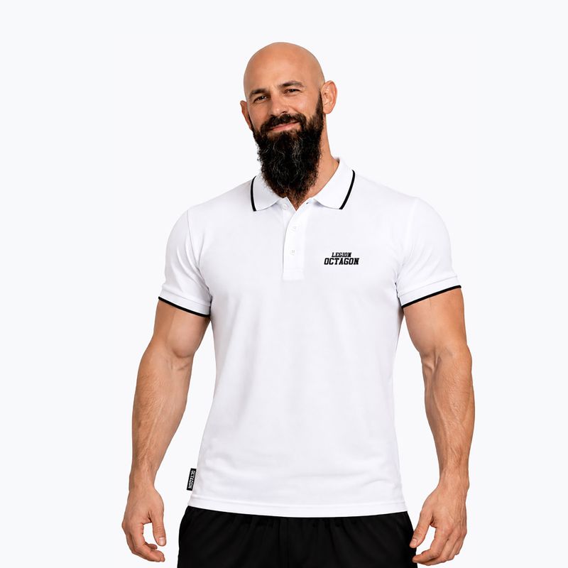 Men's polo shirt Octagon LegionTipped HFT Polo white