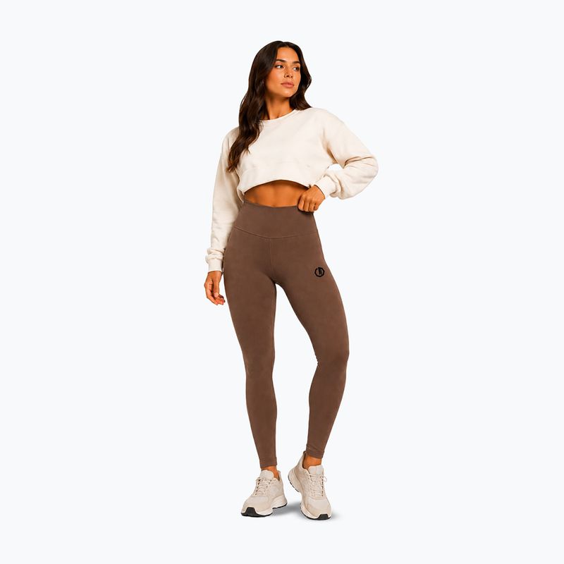 Women's training leggings Octagon Legion Ribber brown 2