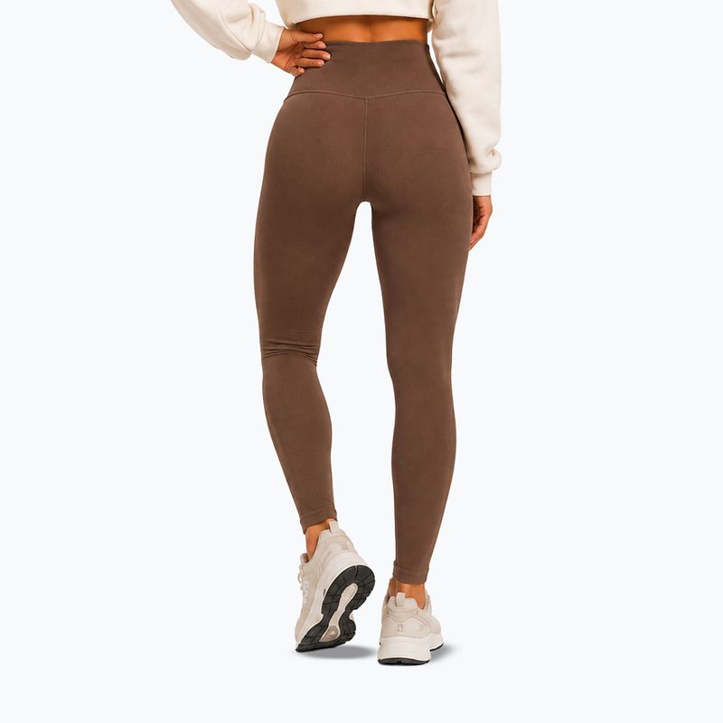 Women's training leggings Octagon Legion Ribber brown 3